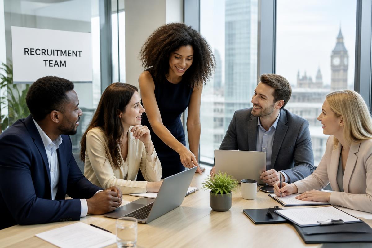 The Exclusive Delta recruitment team working together in a London office
